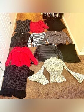 Lot Of 11 Tops Blouses Spring Summer J.Crew Banana Republic Top Shop Workwear S